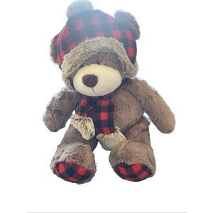 Gentle Treasures Buffalo Plaid Danny Teddy Bear Plush Stuffed Animal 18"